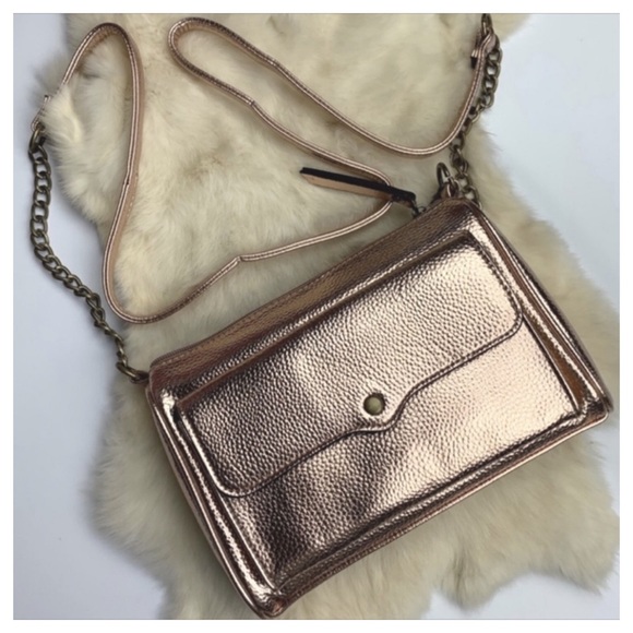 51Twenty Handbags - ROSE GOLD CROSSBODY BAG